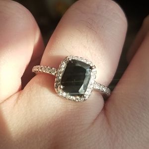 Goth Black Onyx Style Ring